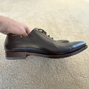 Genuine Gucci Men’s Brown Leather Dress Shoes 7G 8.5USA Lace Oxford 206625